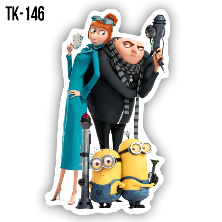 ADESIVO MEU MALVADO FAVORITO - GRU E LUCY STICKER 10X10CM | Shopee Brasil