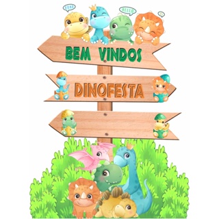 1 DISPLAY PLACA DINO BABY PERSONALIZADA 70CM em Oferta na Shopee
