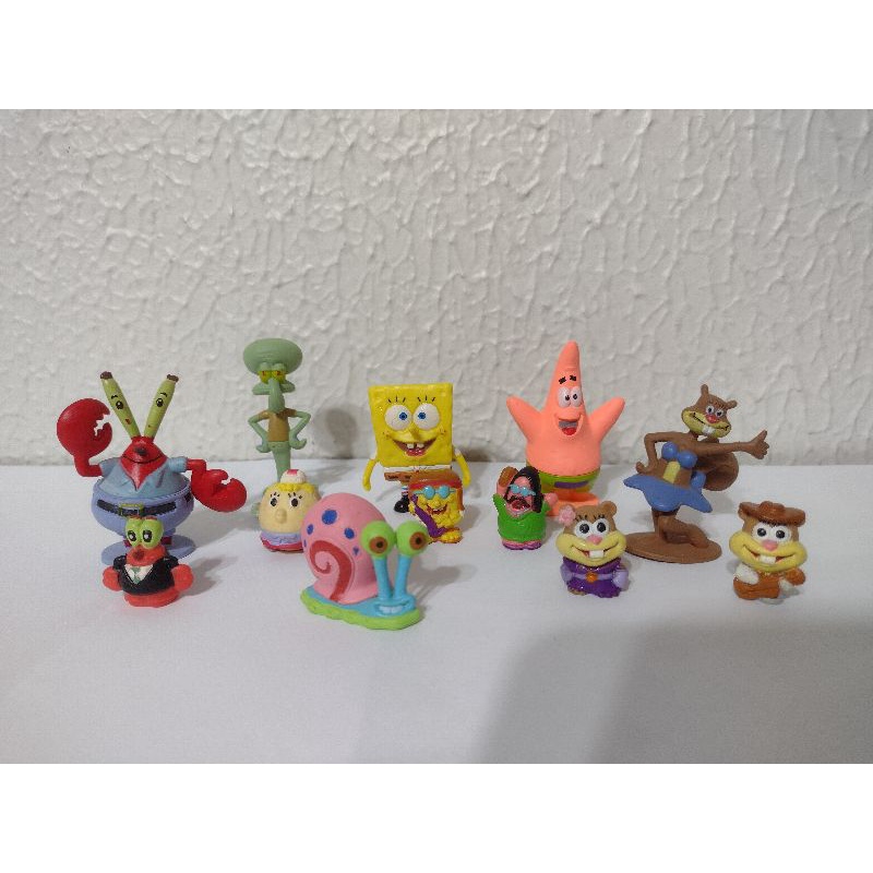 Miniaturas brinquedos squinkies mini figuras personagens animação Bob Esponja Patrick