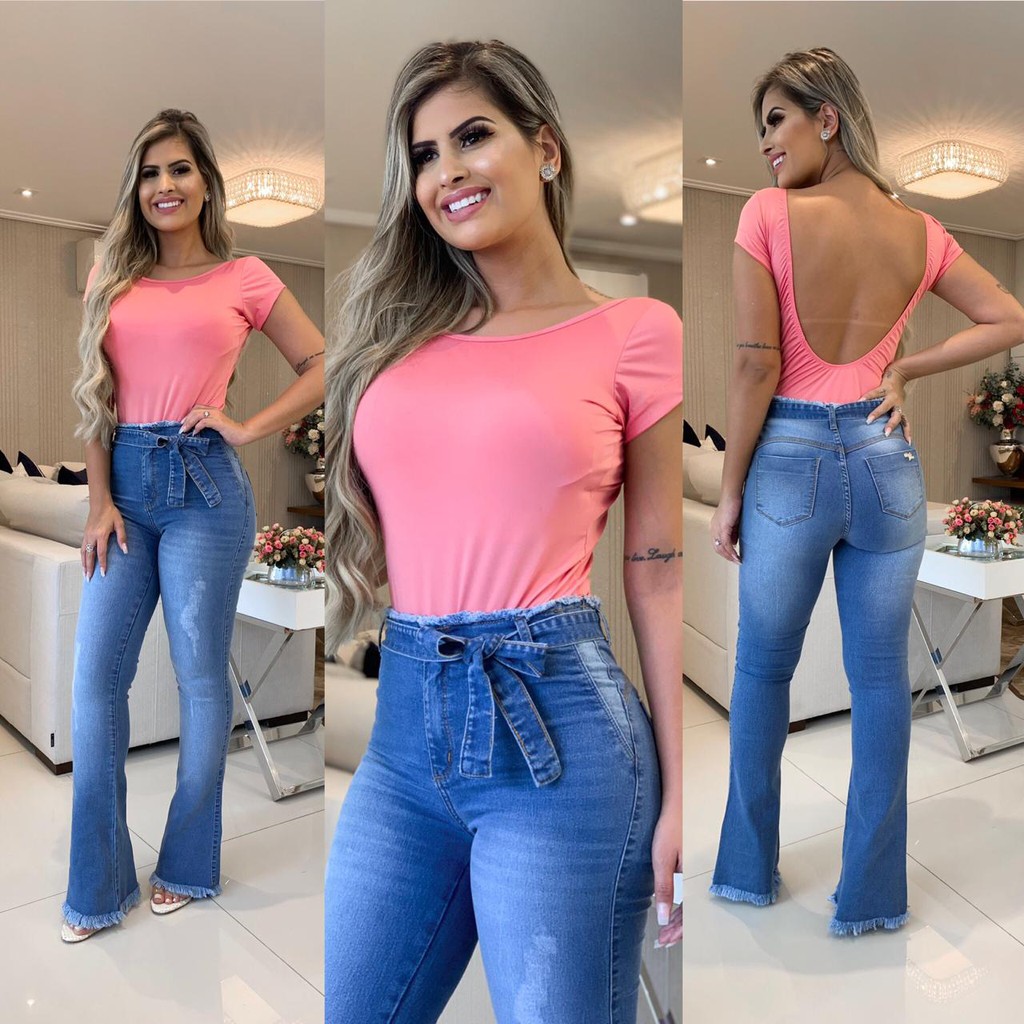 calça jeans feminina clochard