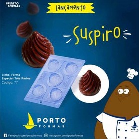 1~5 Forma Porto Com Silicone (3 partes) Para Chocolate SUSPIRO – CÓD 77 em Oferta na Shopee