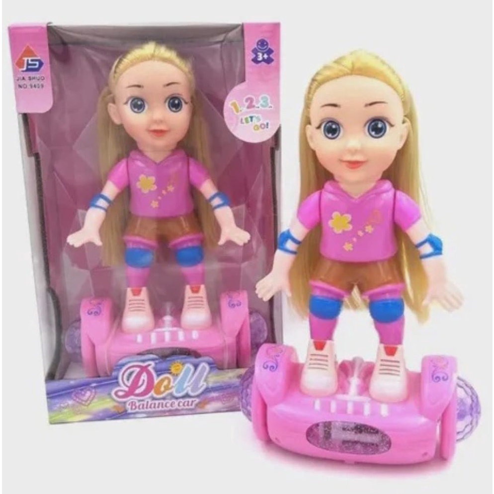Brinquedo Boneca Overboard Com luz e Som Bate e Volta.