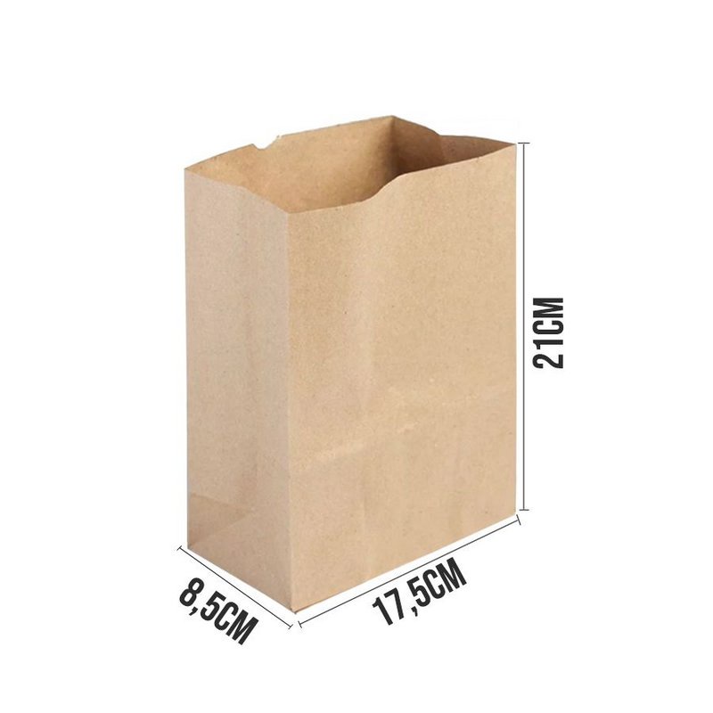 Saco de Papel Kraft Ref 3351 - 17,5x8,5x21cm - 10 unidades - Rizzo Embalagens - Stationery