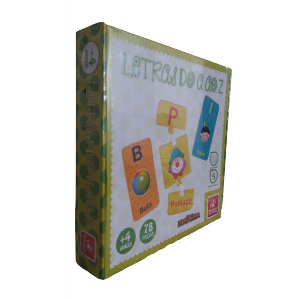 Brinquedo Pedagogico Letras do a Ao Z Brincadeira de Criança: Onde Comprar | BuscaProdutos