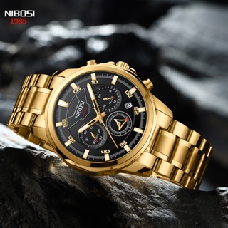 NIBOSI 2536 Relógio Luxuoso Masculino Impermeável Quartzo Cronógrafo Luminoso em Oferta na Shopee