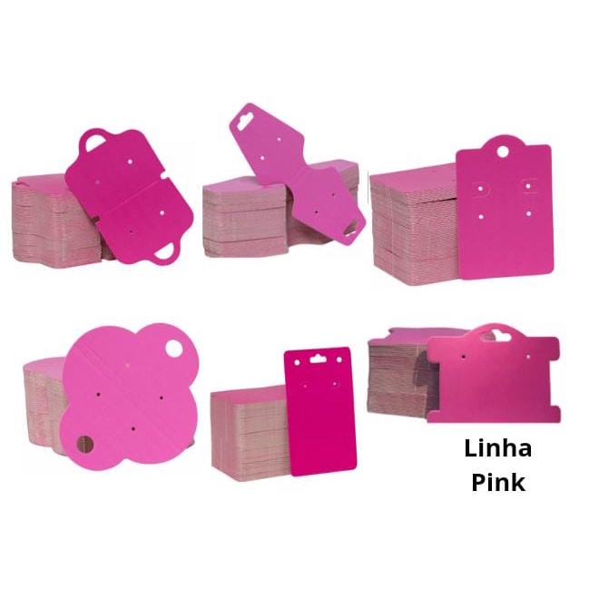100 Unidades Cartelas para bijuterias Tag á escolher Linha Color