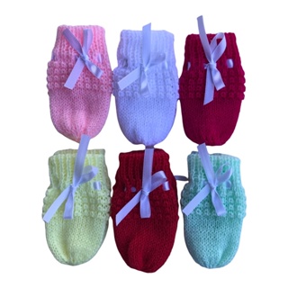 Luvas de tricô bebê feminino em Oferta na Shopee