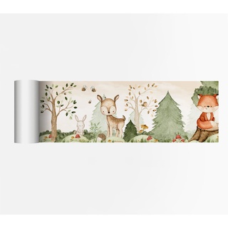 Faixa Decorativa adesiva infantil safari animais na selva fd01