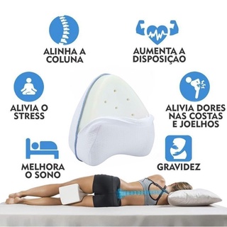 Travesseiro Para Postura Pernas Pés Dormir Joelhos Almofada