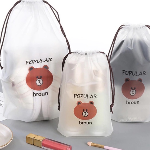 Bolsa Com Cordão Transparente Organizadora  de Bolsas