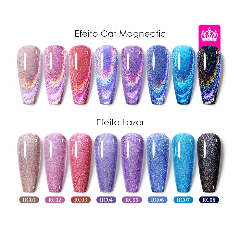 Esmalte Em Gel Magnético Refletivo Laser Rainbow Cat 7ml - Born Pretty