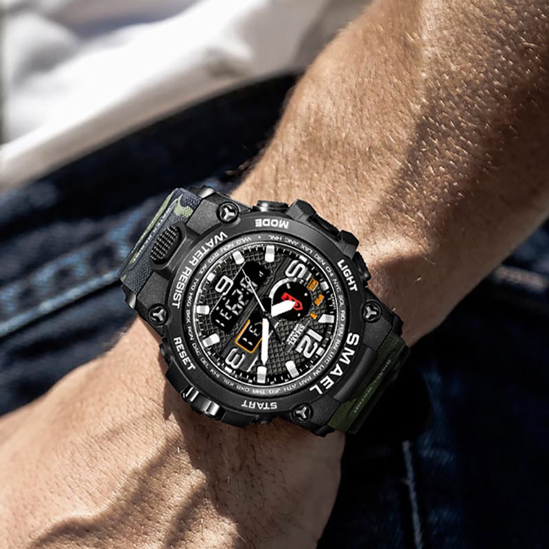 Relógio Masculino Militar Smael 1545 Relógio de Pulso com Alarme à ...