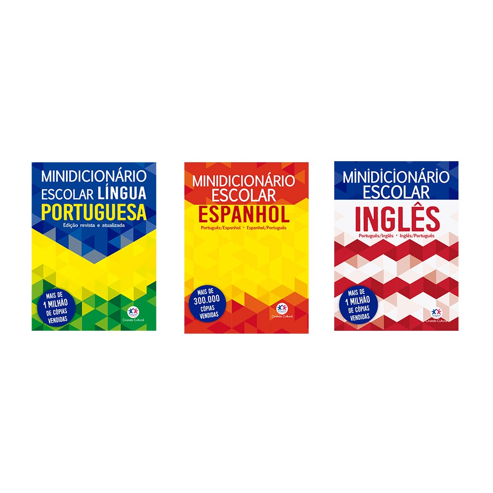 Kit com 3 Livros Minidicionário Escolar - Books & Magazines