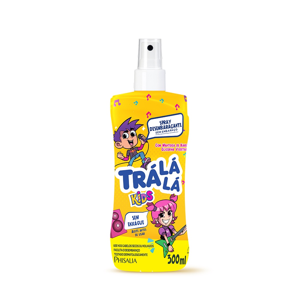 Spray Desembaraçante de Cabelo Infantil Sem Embaraço Unissex Tra La La 300ml