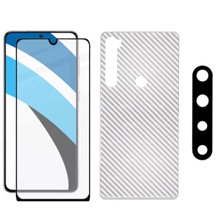 Película 3D 9D + Película Camera + Película Traseira para Note 8