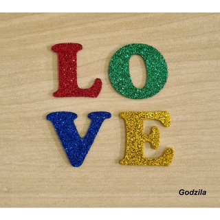 Letras em EVA com glitter 12cm de altura