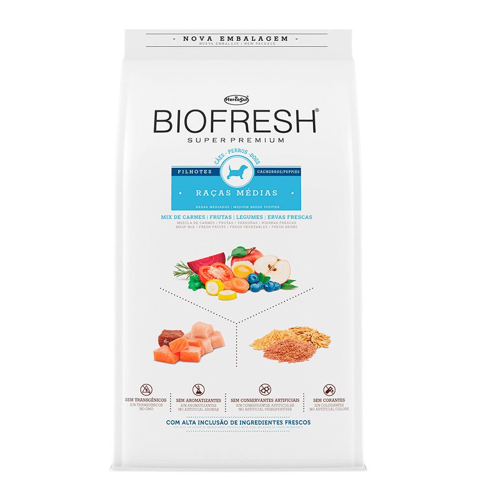 Racao Caes Biofresh  Filhotes Raças Medias 10,1kg em Oferta na Shopee