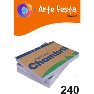 Papel Offset  Chambril 240g A4. 50 folhas em Oferta na Shopee
