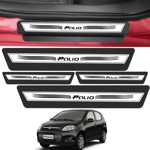 Kit 8 Peças Adesivo Soleira Palio Fire Atrativebranco Porta