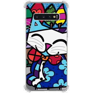 Capa para Galaxy S10, S10 Lite, S10 Plus, S10e - Gatinho | Romero Britto