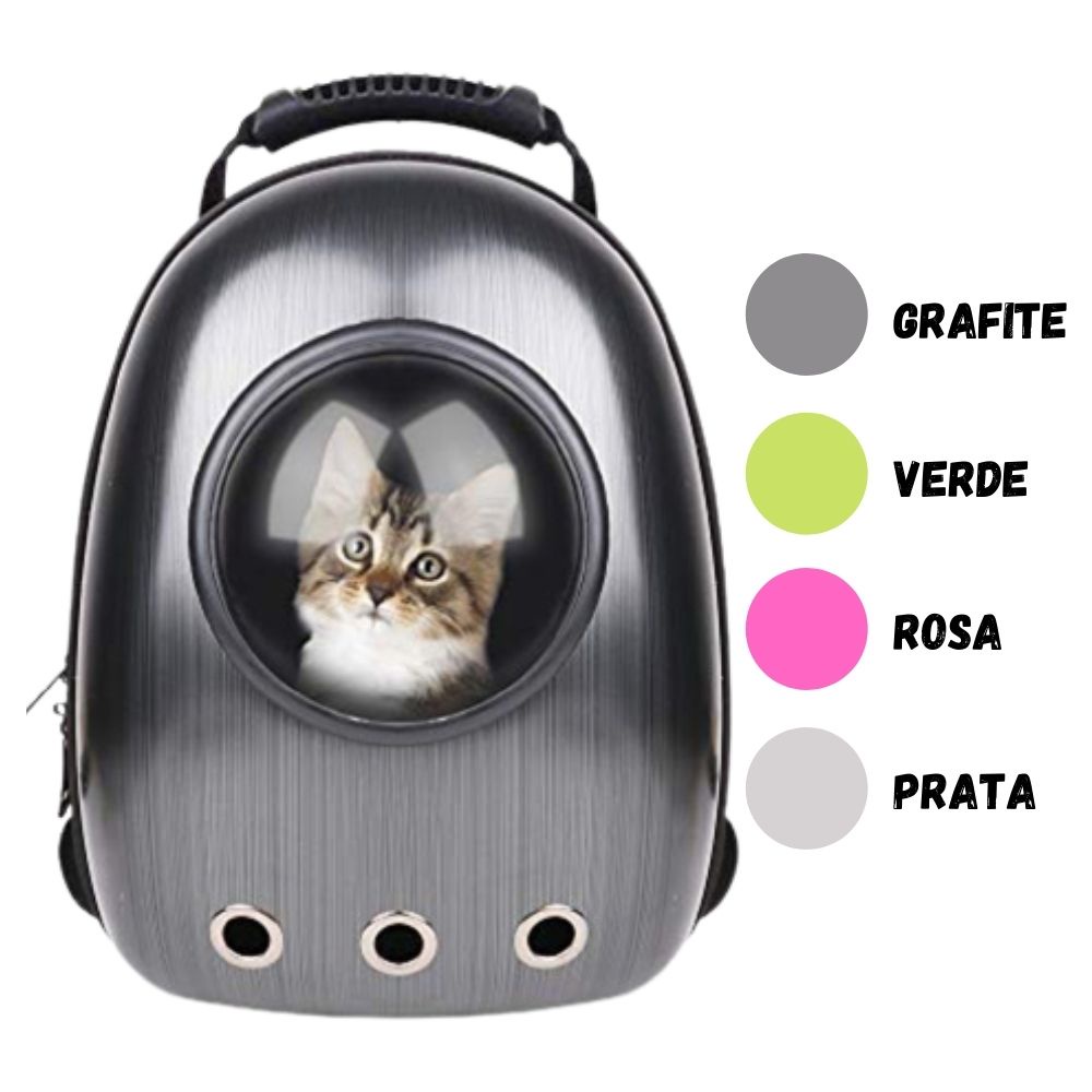MOCHILA PARA PET PARA PASSEIO EM FORMA DE CAPSULA ESPACIAL C/ VISOR em Oferta na Shopee