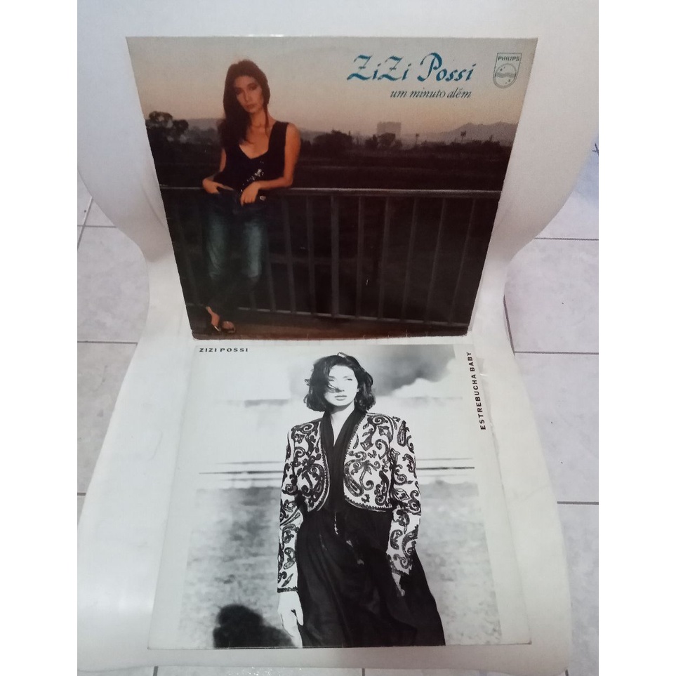 2 LPs Zizi Possi  - Um Minuto Além (1981) - Estrebucha Baby (1989) + DVD Per Amore