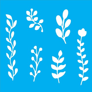 Stencil para pintura Folhas 5 - tamanho 17x17 cm em Oferta na Shopee
