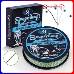 Linha de Pesca Multifilamento Sougayilang 100M 0.10mm-0.37mm Max Drag 7kg-29.4kg