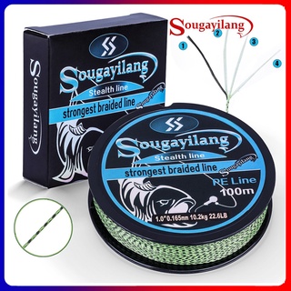 Linha de Pesca Multifilamento Sougayilang 100M 0.10mm-0.37mm Max Drag 7kg-29.4kg