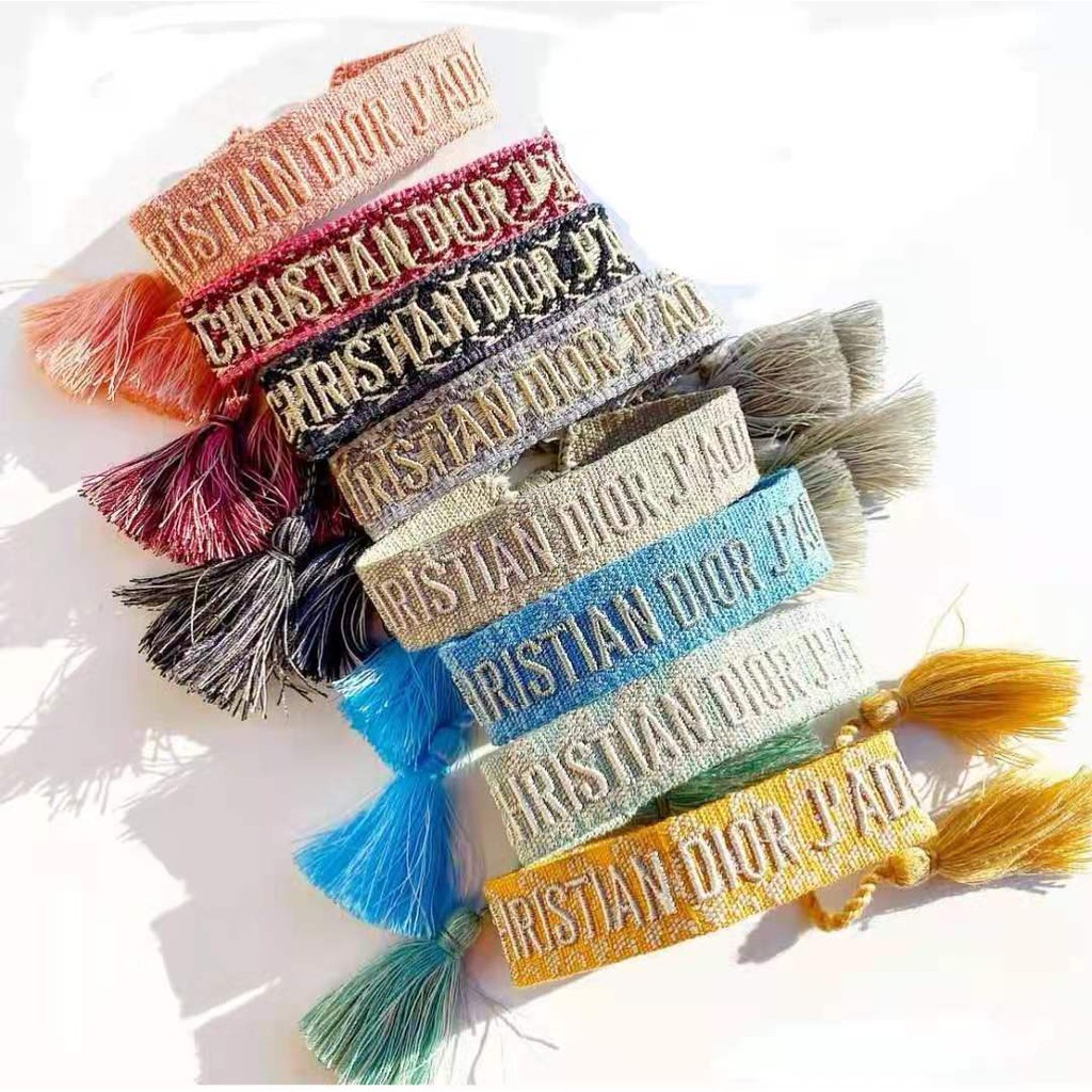 63-82 Pulseira Trançada De Algodão Tecido Super Fofo Unissex em Oferta na Shopee