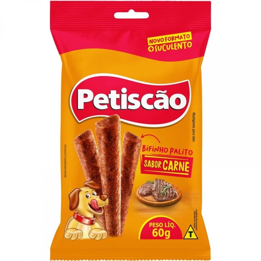 Bifinho Petiscão Palito Para Cachorros De Carne 60gr