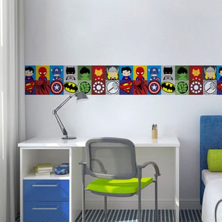 Faixa Adesiva Papel de Parede Border Vingadores Avengers Baby Quarto de Menino