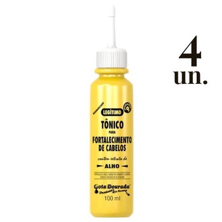 Kit C/4 Unid.Tônico Capilar Gota Dourada Fortalecimento100ML