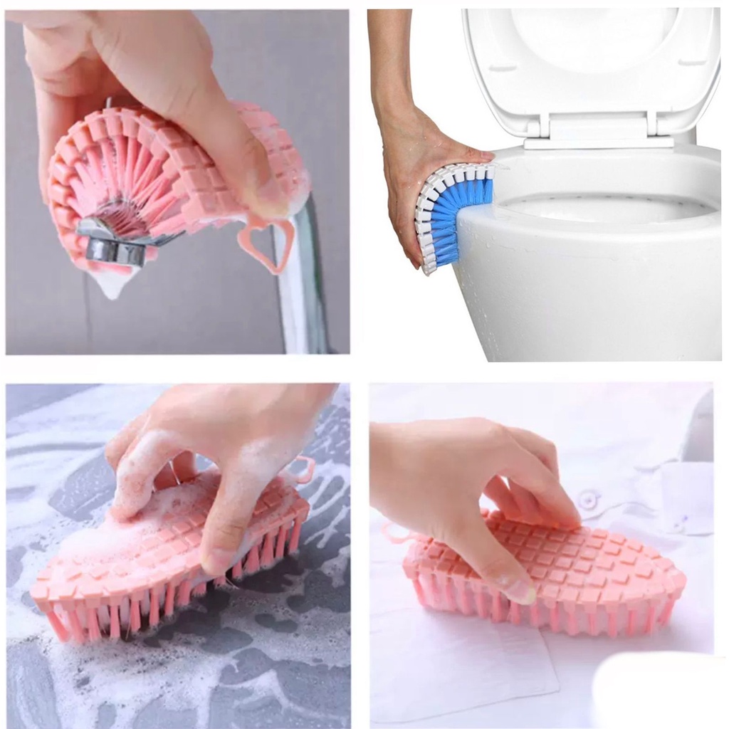 Escova de limpeza dobrável Escova de lavanderia dobrável Escova de sapato pendurada Torneira de banho Azulejo Escova macia Escova multifuncional
