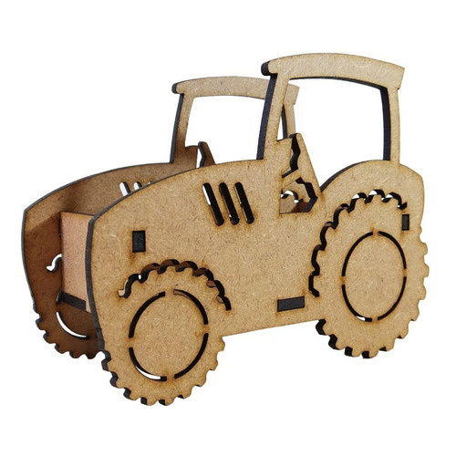 Kit 35 Lembrancinha Trator Mdf Tratorzinho Fazenda Cachepô