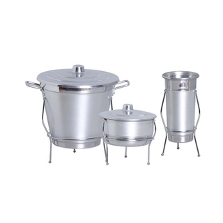 Kit Pia 3 Peças Com Suporte Aluminio Polido e Lixad
