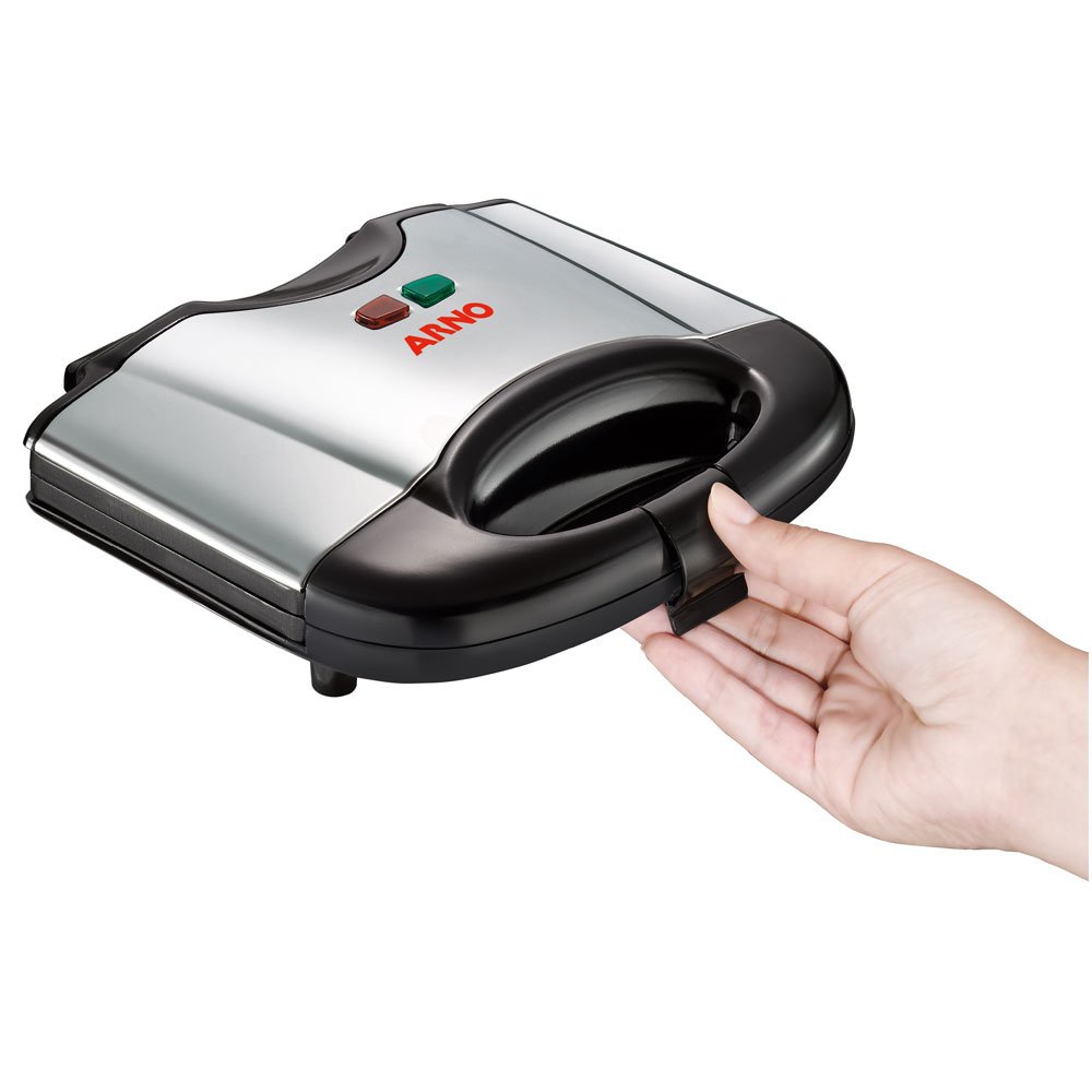 Sanduicheira Arno Sacs Inox/Preto em Oferta na Shopee