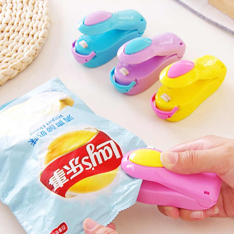 Mini Seladora Para Sacos Plásticos Portátil Prático Pilha Máquina de vedação | Shopee Brasil
