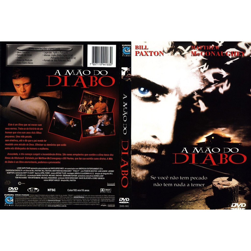 Dvd A Mão Do Diabo, Bill Paxton, Terror, Original