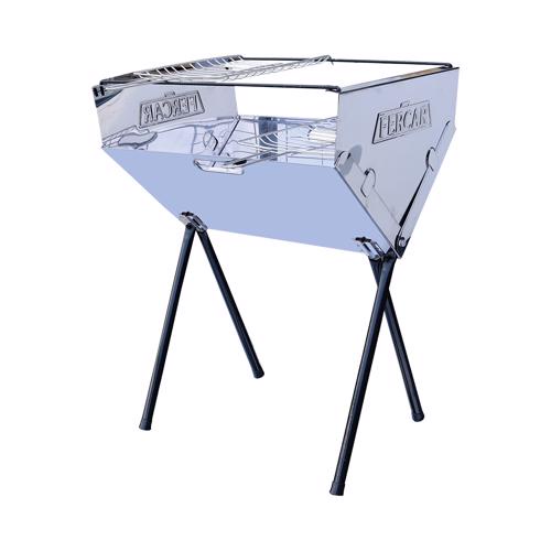 Churrasqueira Dobrável Portátil em Inox - FERCAR em Oferta na Shopee