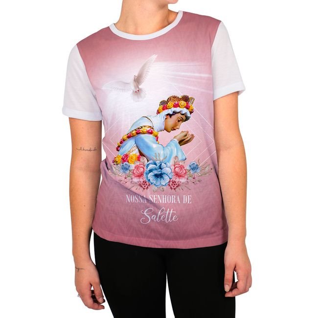 Camiseta Feminina Nossa Senhora Da Salete - ROSA