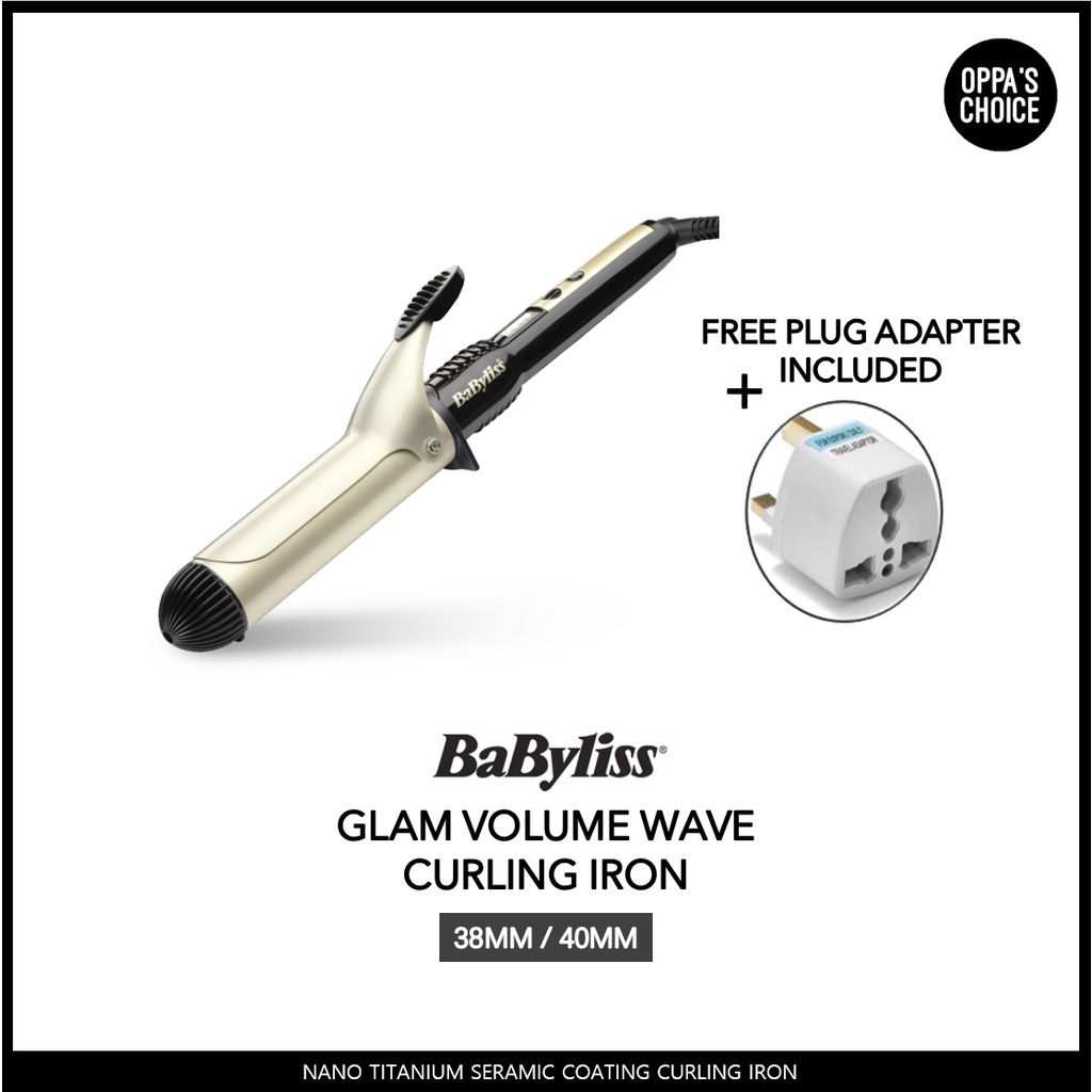 [novo] Babyliss Glam Volume Wave Curling Ferro (38mm/40mm)