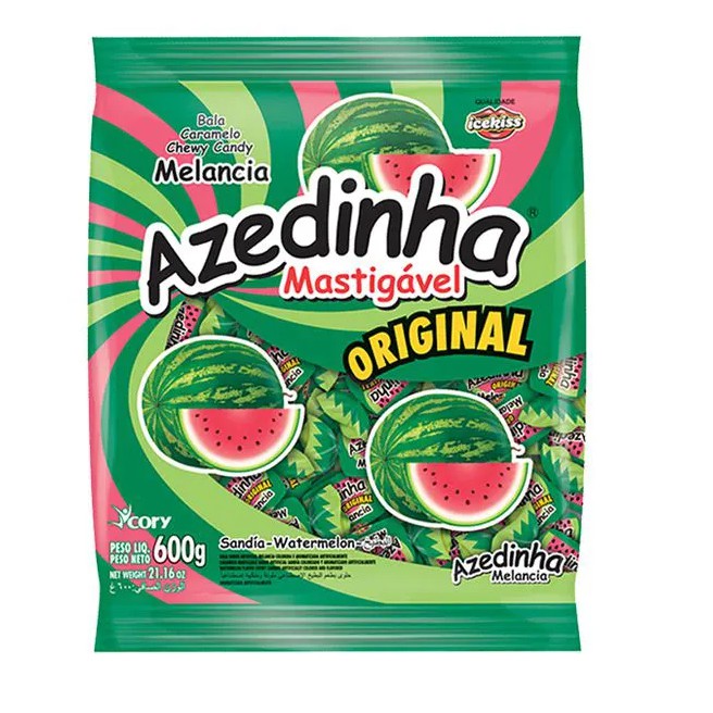 Bala Azedinha de Melancia Mastigável Original 600g- Icekiss em Oferta na Shopee