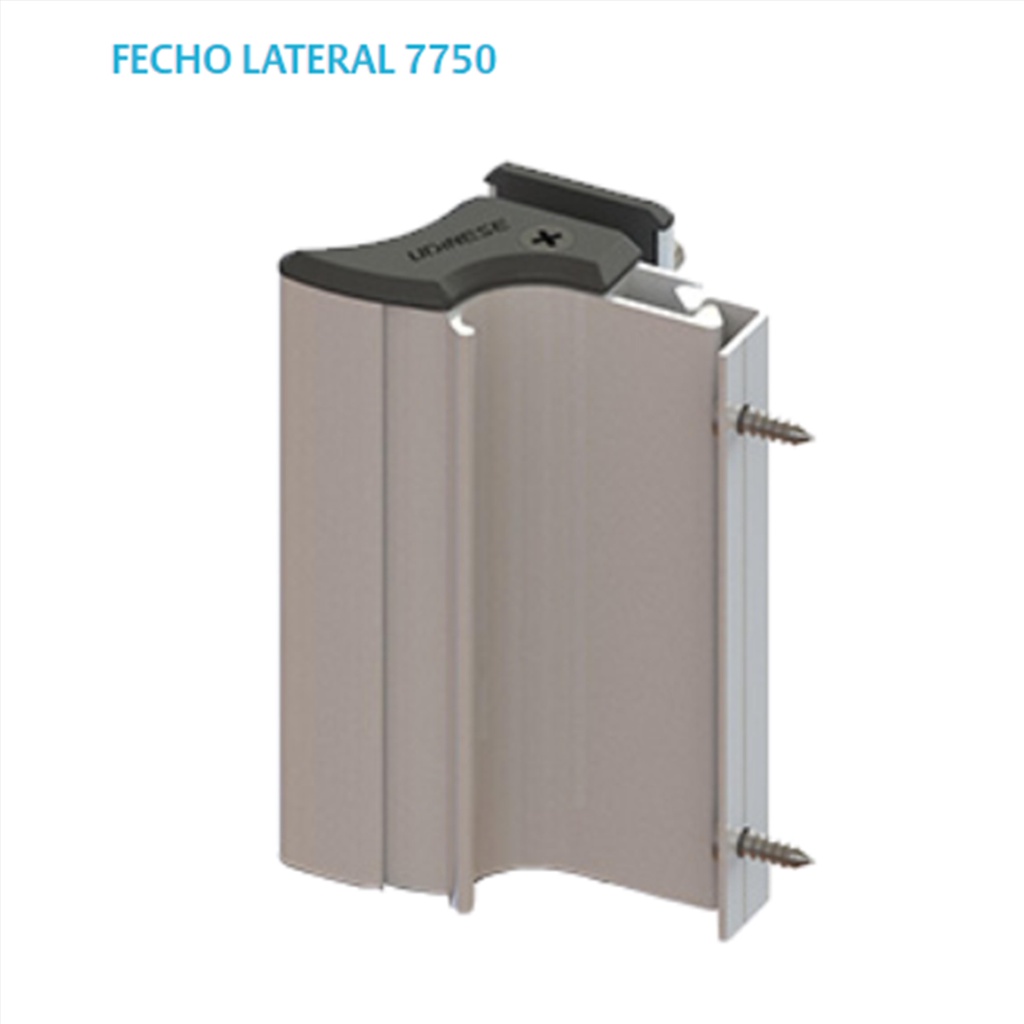 Trinco Bate Fecha Lateral Udinese Cod 7750 Cor Cinza claro (não serve para vidro temperado)