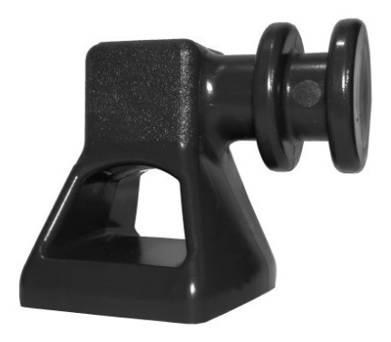 Suporte Roldana Isolador 2 Vias/ranhuras (20 Unid Preto)