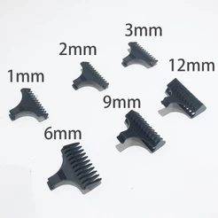 Kemei 0mm Aparador De Cabelo Limite Pente Universal Preto Guardas Guia De Corte Para KM-5027-1949 1 2 3 6 9 12mm