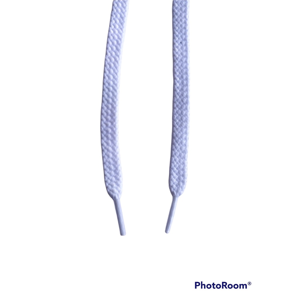 2 Pares Cadarço Tenis Infantil Branco Achatado 70cm