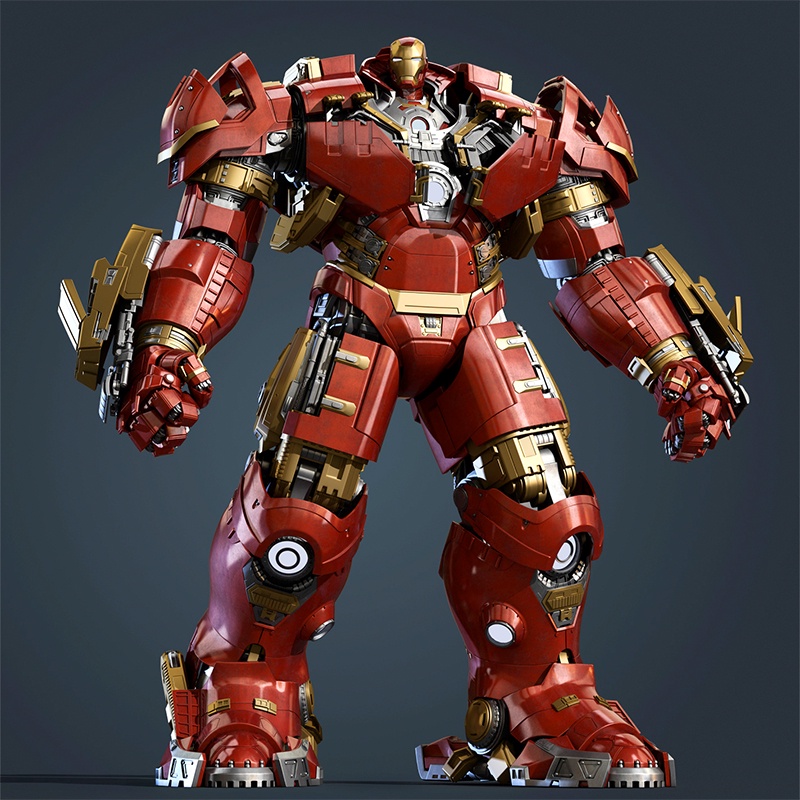 Marvel Hulk Boneco Homem De Ferro Os Vingadores Hulkbuster Com Claro Led Transformador Boneco