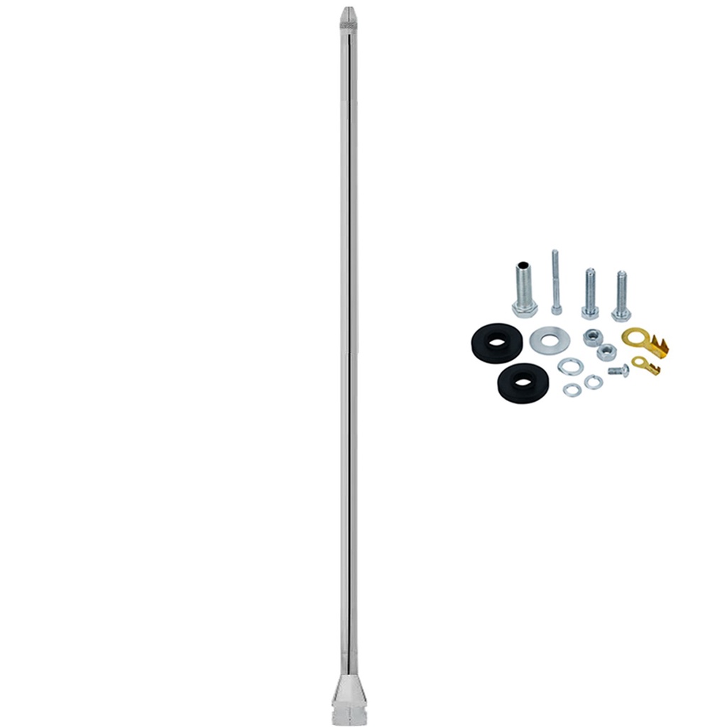 Prolongador Alongador Inox 60cm Com Base Fixação + Parafusos Anti-Furto