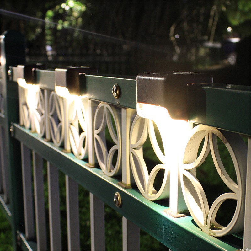 8Pcs Solar LED Deck Light Path Garden Patio Pathway Light Stairs Step Fence Lamp 